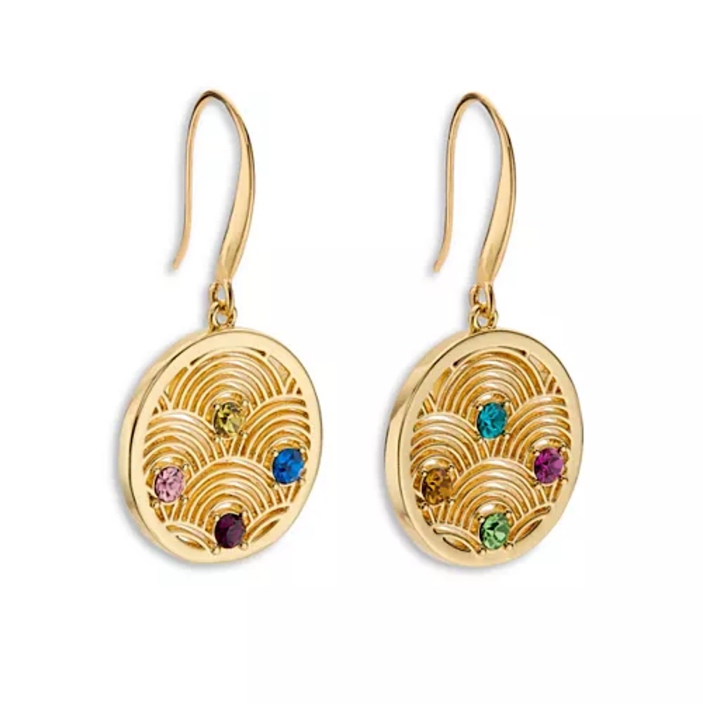 Kurt Geiger London Signature Southbank Crystal Disc Drop Earrings